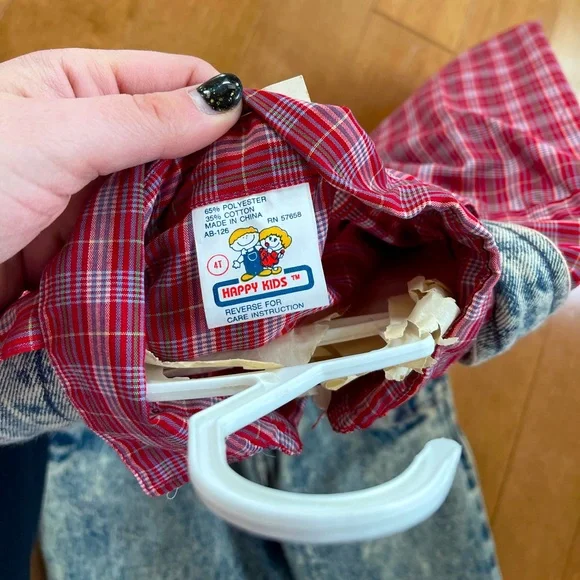 NWT Vintage Children’s Place Overalls with Long Sleeved Shirt Set 4T Unisex - Picture 3 of 3